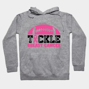 Tackle Breast Cancer Football Sport Awareness Support Pink Ribbon Hoodie